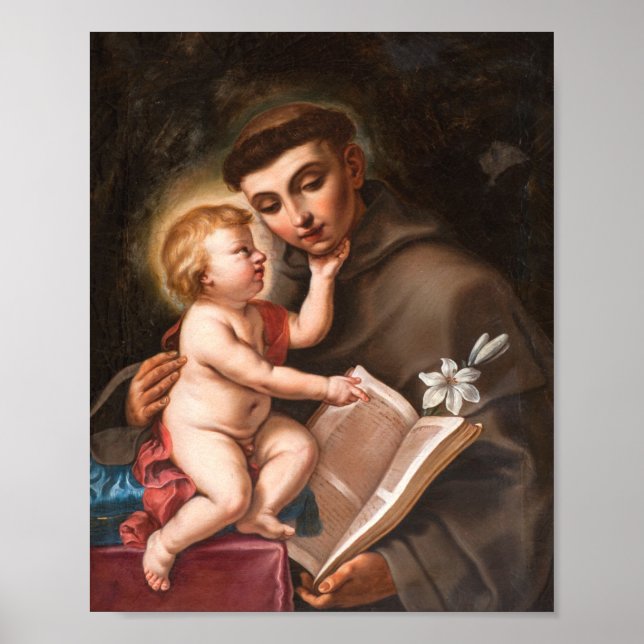 Baby Jesus With St. Anthony Of Padua Poster (Front)
