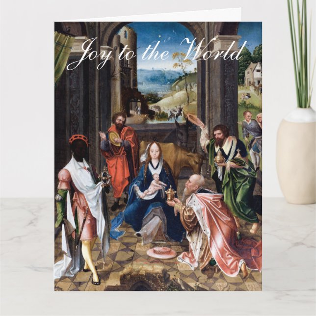 Baby Jesus with the Maji Christmas greeting Card (Front)