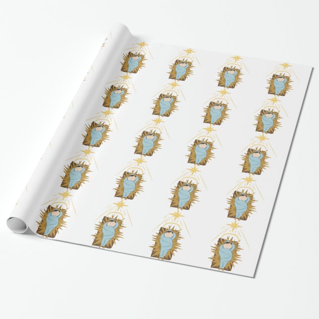 Baby Jesus Wrapping Paper (Unrolled)