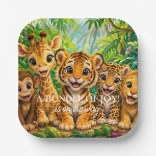 Baby Jungle Animals Paper Plate