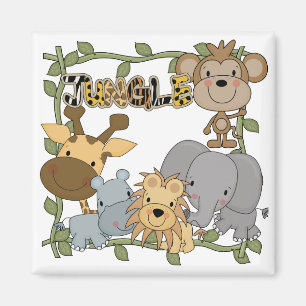 Baby Jungle Animals Tshirts and Gifts Magnet
