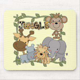 Baby Jungle Animals Tshirts and Gifts Mouse Mat