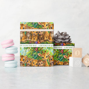 Baby Jungle Animals Wrapping Paper