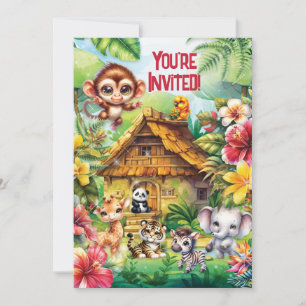 Baby Jungle Party Invitation