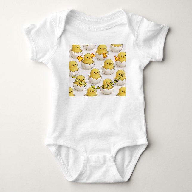 Baby Just Hatched Bodysuit for Infants  (Front)
