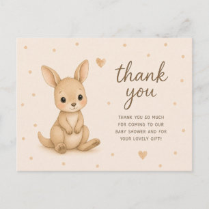Baby Kangaroo Joey Baby Shower Thank You Postcard