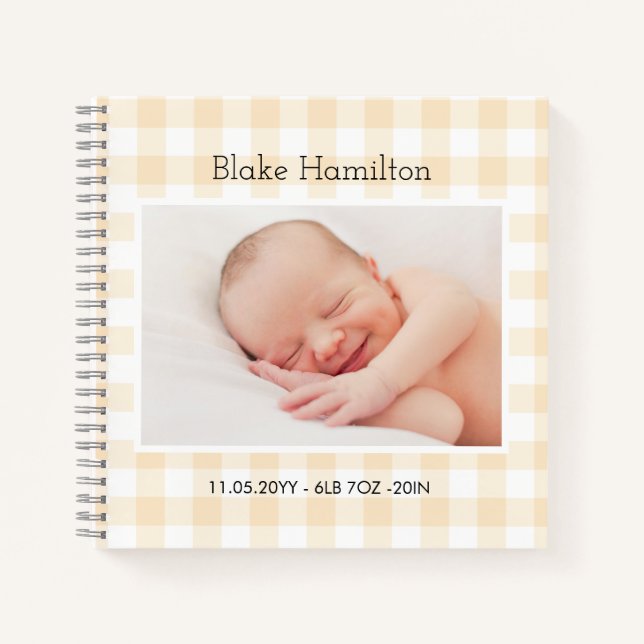 Baby Keepsake Custom Photo Memory Journal 1st Year (Front)