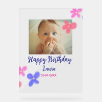 Baby kids 1st birthday add name date add photo