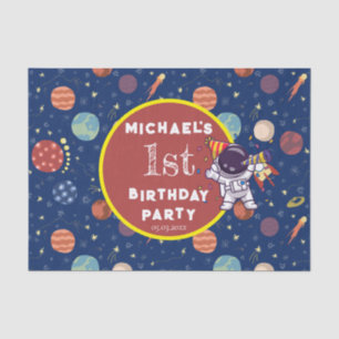 Baby Kids Astronaut Space Any Age Birthday Party  Tissue Paper