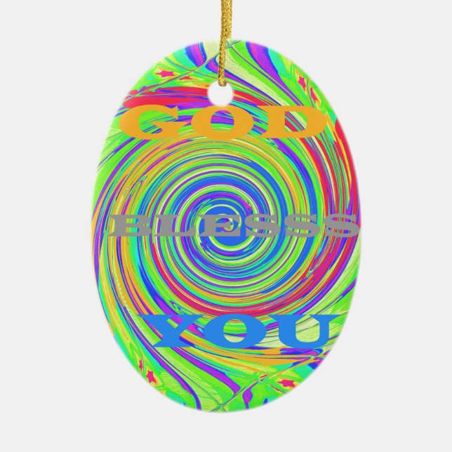 Baby Kids God Bless You..png Ceramic Tree Decoration (Front)