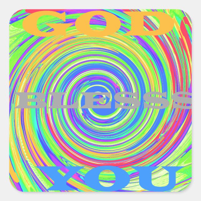 Baby Kids God Bless You..png Square Sticker (Front)