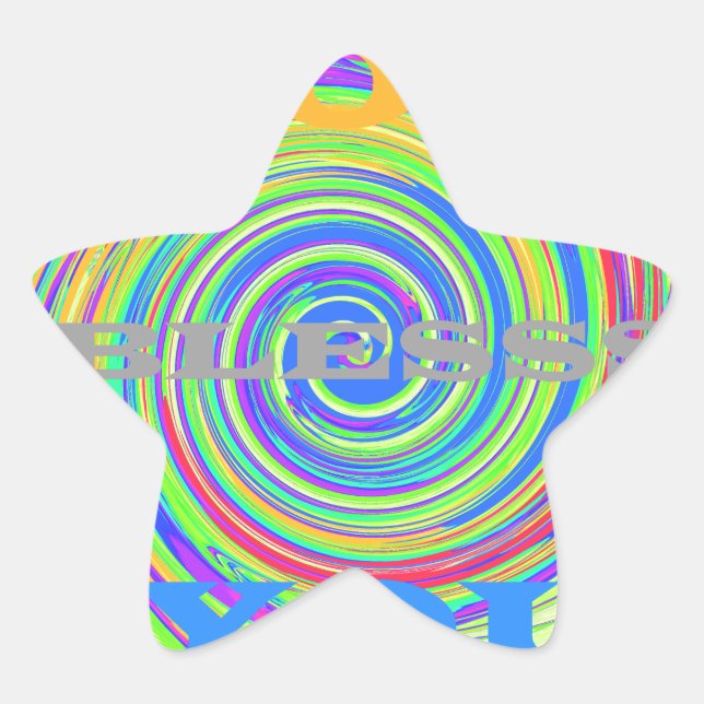 Baby Kids God Bless You..png Star Sticker (Front)