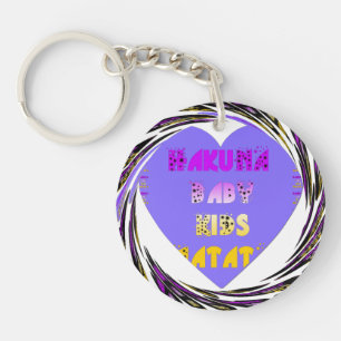 Baby Kids Hearts Hakuna Matata Key Chain