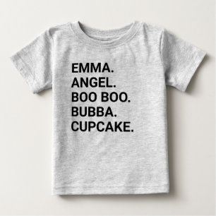 Baby Kids Infants Personalised Nickname T-Shirt