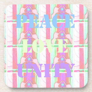 Baby Kids  Peace Love Unity Hakuna Matata design.p Coaster