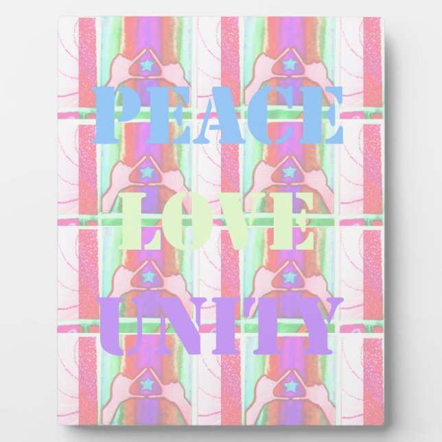 Baby Kids  Peace Love Unity Hakuna Matata design.p Plaque (Front)