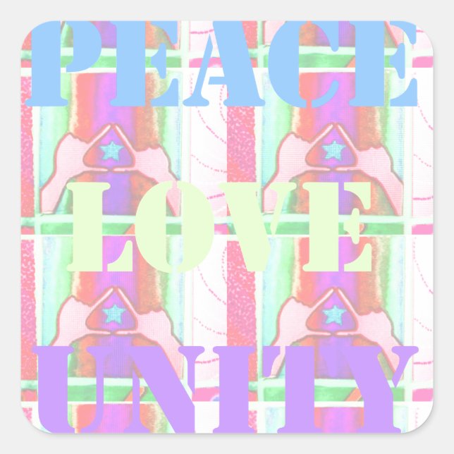 Baby Kids  Peace Love Unity Hakuna Matata design.p Square Sticker (Front)