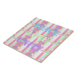 Baby Kids  Peace Love Unity Hakuna Matata design.p Tile