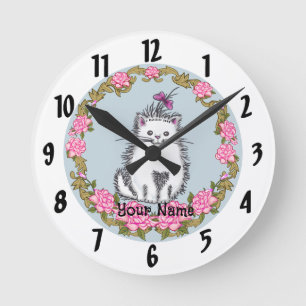 Baby Kitten Cat Clock