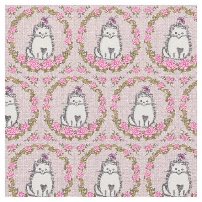 Baby Kitten Cat Fabric (Close Up)
