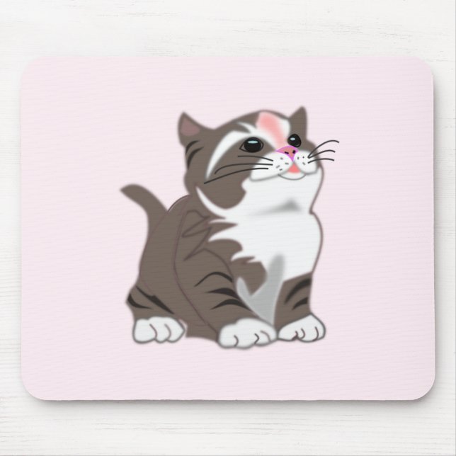 Baby Kitten Mouse Pad - Custom Colours - Text (Front)