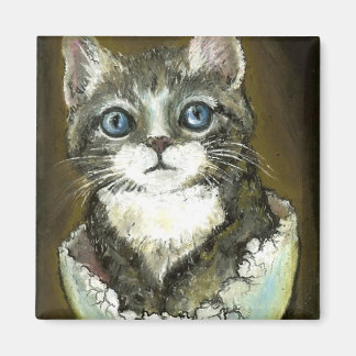 Baby Kitty in an egg shell Magnet
