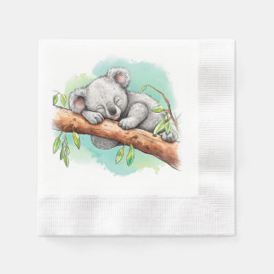 Baby Koala Baby Shower  Napkin