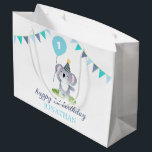 Baby Koala Balloon Party Flag Birthday Large Gift Bag<br><div class="desc">These cute birthday gift bag feature a cute baby koala wearing a party hat and holding a balloon with party flags decoration. Personalise the birthday gift bag by adding your child's name and age.</div>