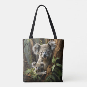 Baby Koala Bear and Mum Tote Bag