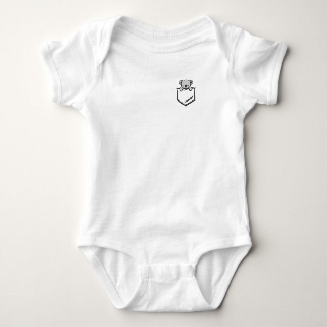Baby Koala in Pocket Cute Bodysuit (Front)