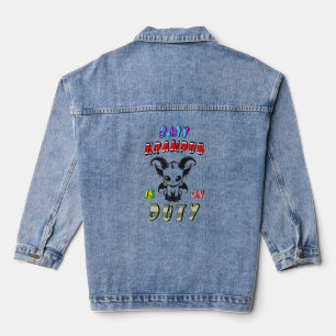Baby Krampus Is On Duty Denim Jacket
