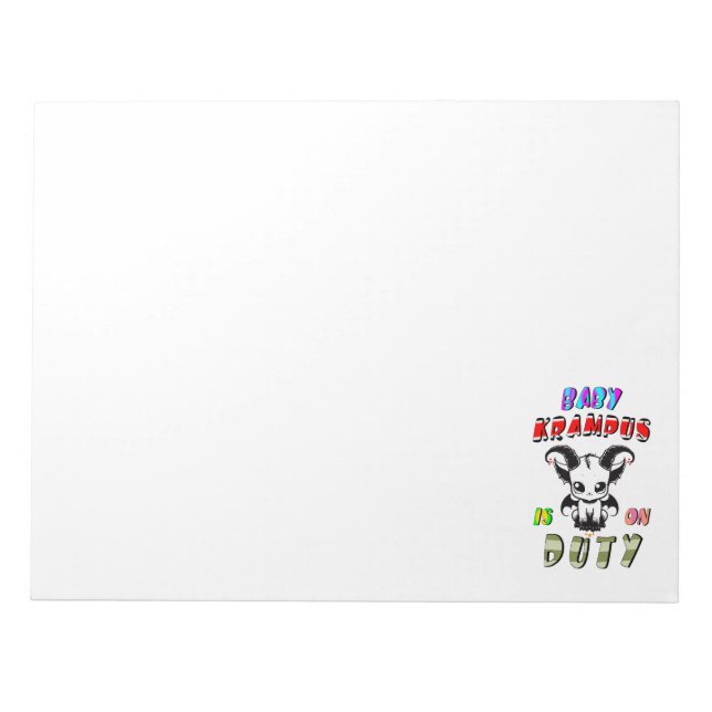 Baby Krampus Is On Duty Notepad (Front)