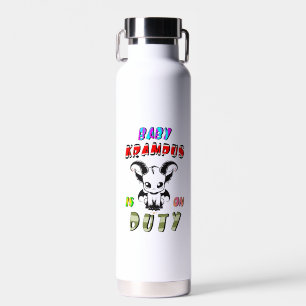 Baby Krampus Is On Duty Water Bottle