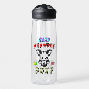 Baby Krampus Is On Duty Water Bottle