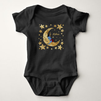 Baby Krishna sleeping on the moon between the star Bodysuit