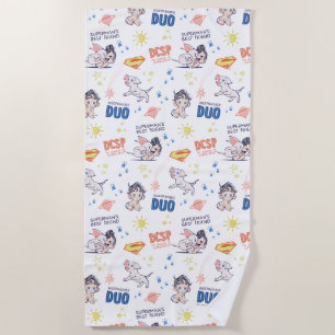 Baby Krypto & Superman Pattern Beach Towel