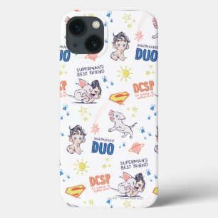 Baby Krypto & Superman Pattern iPhone 13 Case