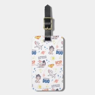 Baby Krypto & Superman Pattern Luggage Tag