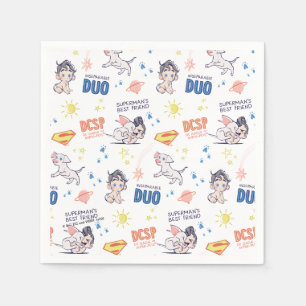 Baby Krypto & Superman Pattern Napkin