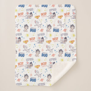 Baby Krypto & Superman Pattern Sherpa Blanket