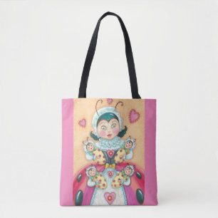 Baby Ladybugs Family TOTE BAG Pink