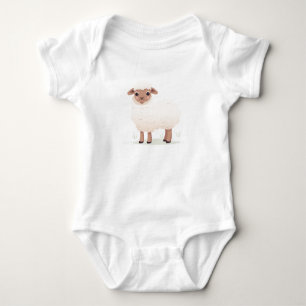 Baby Lamb Cute Farm Animal Baby Bodysuit