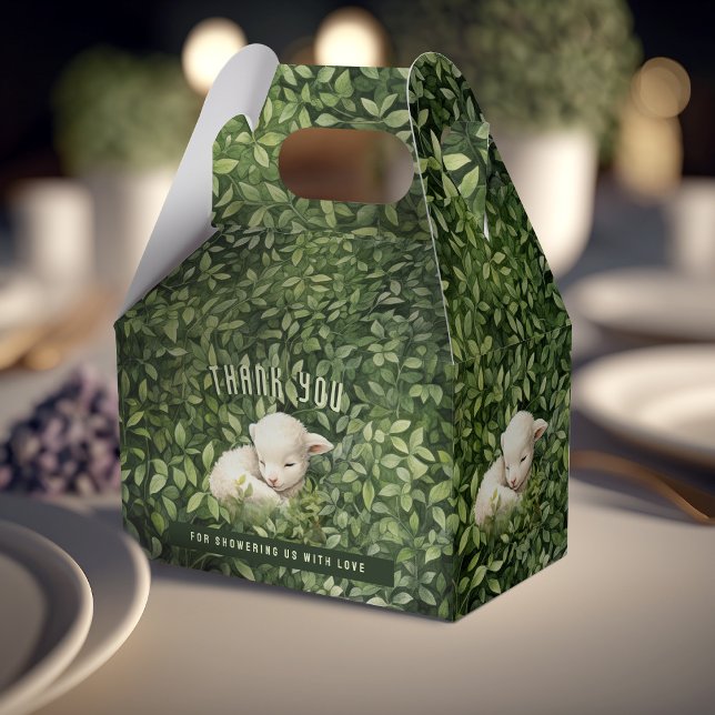 Baby Lamb Foldable Favour Gift Box Baby Shower (Creator Uploaded)