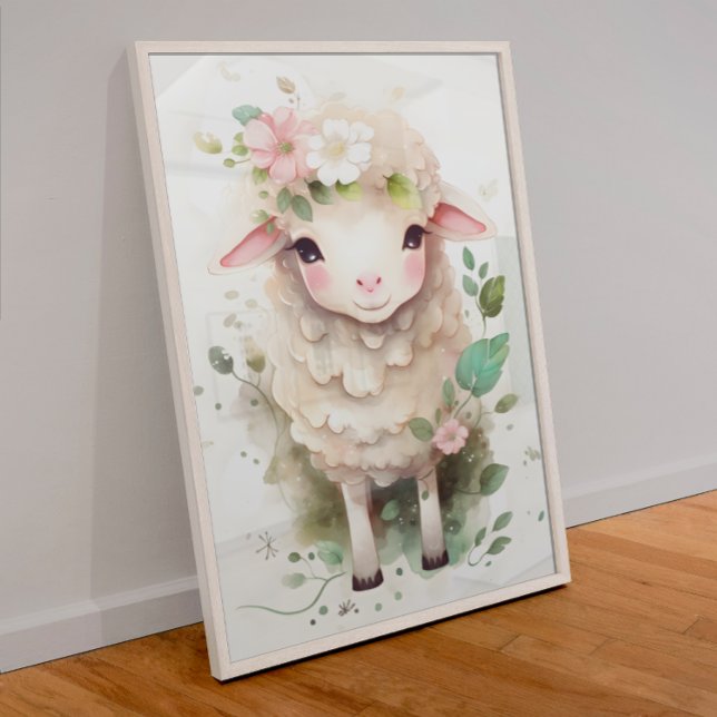 Baby Lamb Nursery Poster (Creator Uploaded)