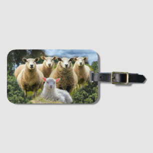 Baby Lamb Sheep Herd Flock Luggage Tag