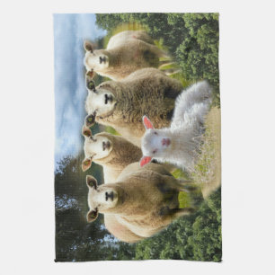 Baby Lamb Sheep Herd Flock Tea Towel