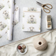 Baby Lamb Sheep Watercolor Baby Shower