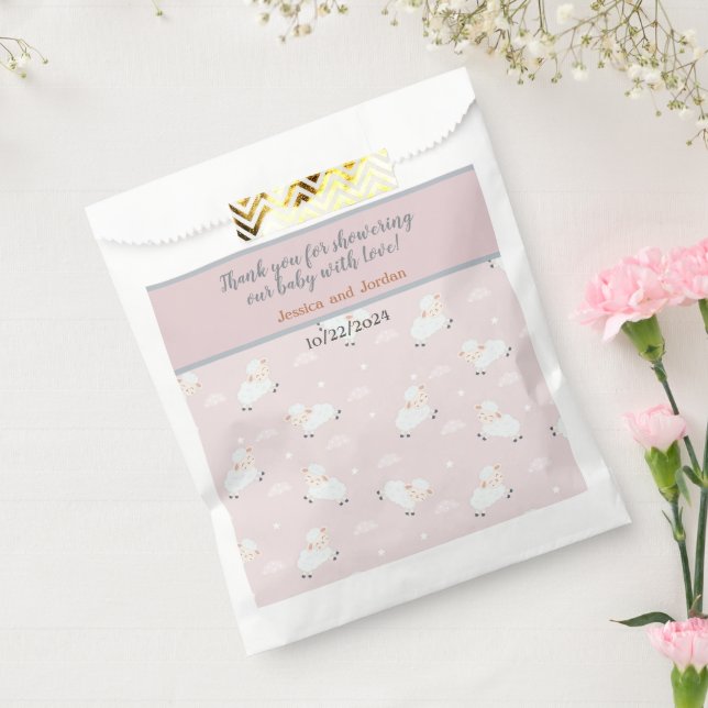 Baby Lambs - It's Baby Girl's Shower  Favour Bags (Sealed)