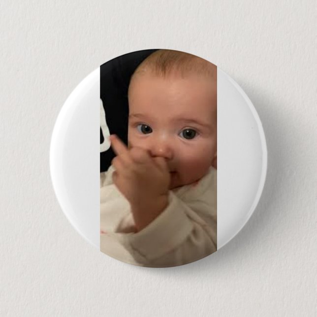baby lamp 6 cm round badge (Front)