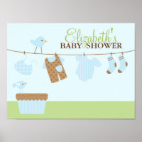 Baby Laundry Baby Shower Welcome Sign